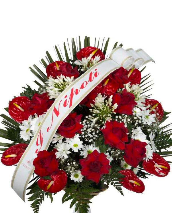 Composizione_a_Facciata_Anthurium_Rossi_Rose_Rosse_Margherite_Bianche