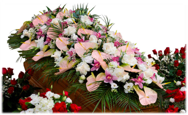 Copricassa_di_Anthurium_Rosa_con_Cymbidium_Rosa_e_Rose_Bianche