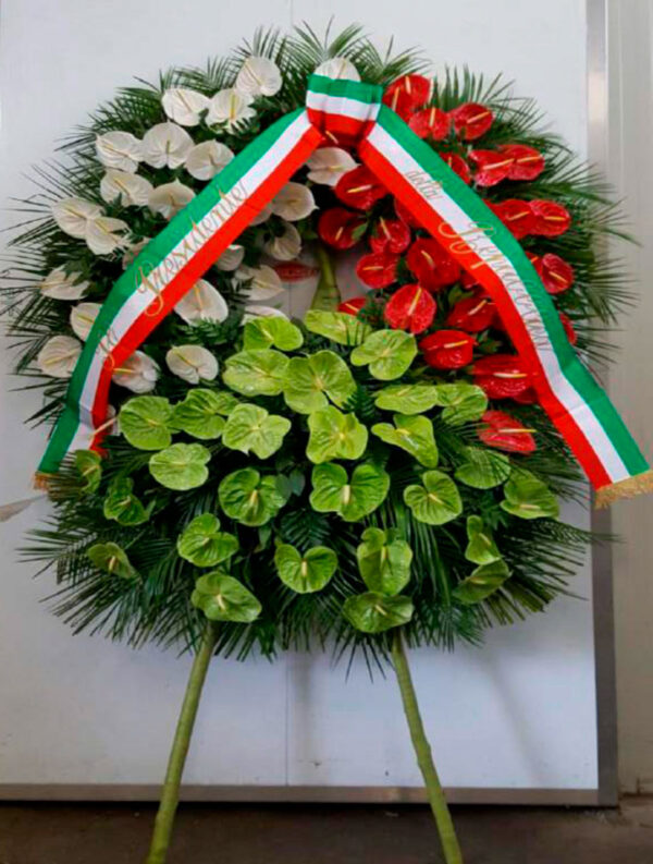 Corona_Anthurium_Bianco_Rosso_e_Verde-_PRESIDENTE