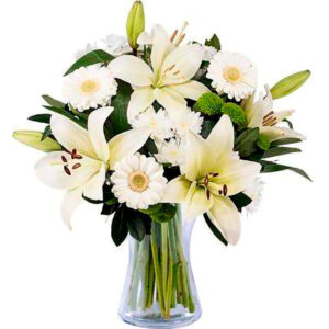 Vaso_di_Lilium_Bianco_e_Gerbere_Bianca_Camera_Ardente